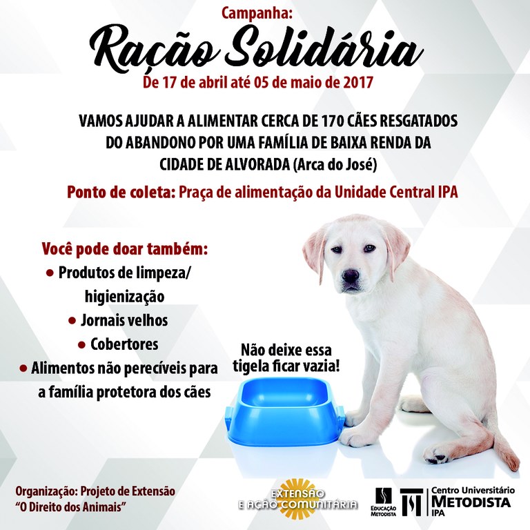 Projeto De Extensão “o Direito Dos Animais” Arrecada Ração Para Cachorros Resgatados 1032