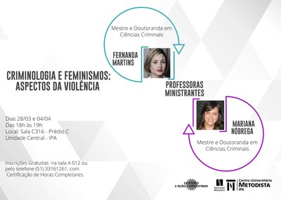 IPA realiza curso sobre "Criminologia a Feminismos: aspectos da violência"