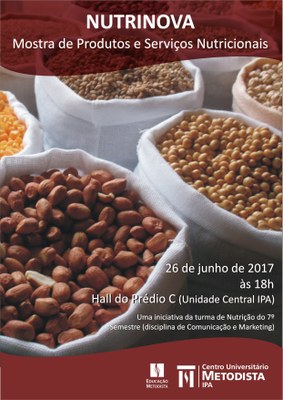 Curso de Nutrição promove Nutrinova – Mostra de produtos e serviços nutricionais