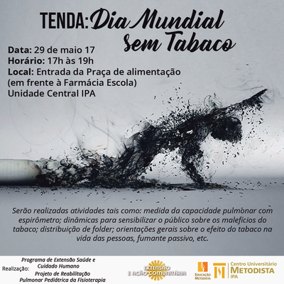 Programa de Extensão promove Tenda em comemoração ao Dia Mundial Sem Tabaco