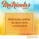 Períodos de Matrículas para 2018/1 inicia na próxima 2º feira (8)