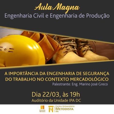 Engenharias promovem aula magna no dia 22 de março