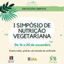 I Simpósio de Nutrição Vegetariana ocorre de 16 a 20 de novembro